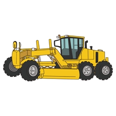 Construction Theme Motor Grader Machine Cutout